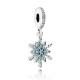 Pandora ékszer Kristályos hópehely függő ezüst charm 791761NBLMX