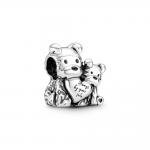 Pandora ékszer Kutya mama és kölyke ezüst charm 790791C01