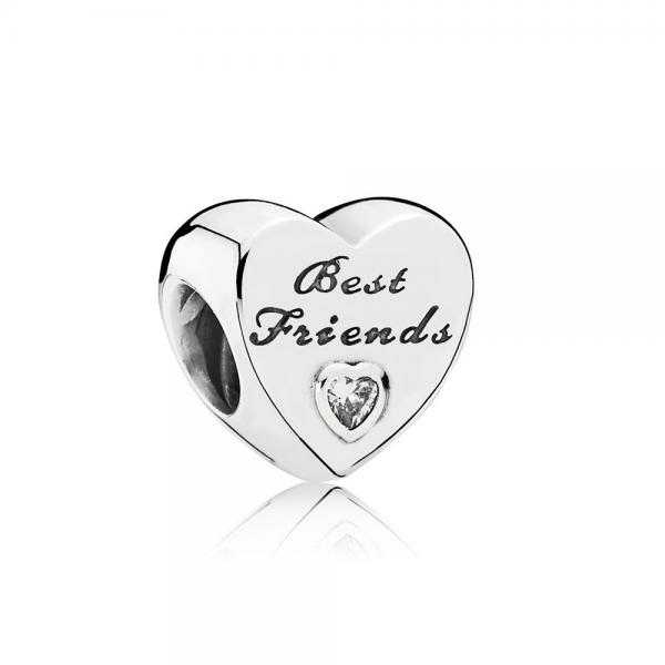 Pandora ékszer Legjobb barátok szív ezüst charm 791727CZ