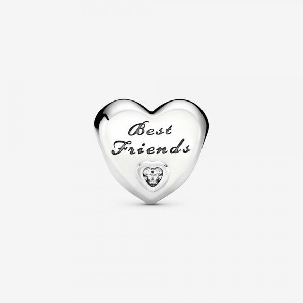 Pandora ékszer Legjobb barátok szív ezüst charm 791727CZ