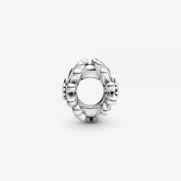 Pandora ékszer Lila virág ezüst charm 798775C02