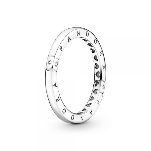 Pandora ékszer Logó és szív ezüst gyűrű 