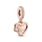 Pandora ékszer Love You végtelen szív függő rozé charm 789369C01