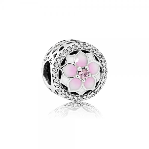 Pandora ékszer Magnólia virágzás ezüst charm 792085PCZ