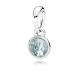 Pandora ékszer Március ezüst medál vízkék kristállyal 390396NAB