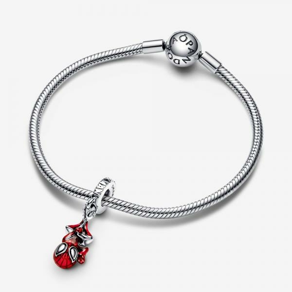 Pandora ékszer Marvel függő Pókember ezüst charm 792323C01