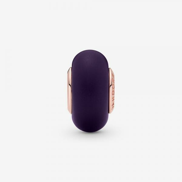 Pandora ékszer Matt lila muránói üveg rozé charm 789547C00