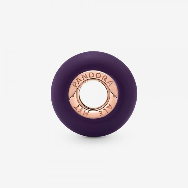 Pandora ékszer Matt lila muránói üveg rozé charm 789547C00