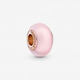 Pandora ékszer Matt rózsaszín muránói üveg rozé charm 789421C00