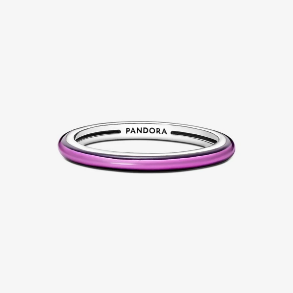 Pandora ékszer ME élénklila ezüst gyűrű 