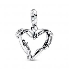 Pandora ékszer ME ezüst drót szív mini függő charm 792526C00