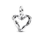 Pandora ékszer ME ezüst drót szív mini függő charm 793449C00