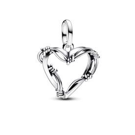 Pandora ékszer ME ezüst drót szív mini függő charm 793449C00