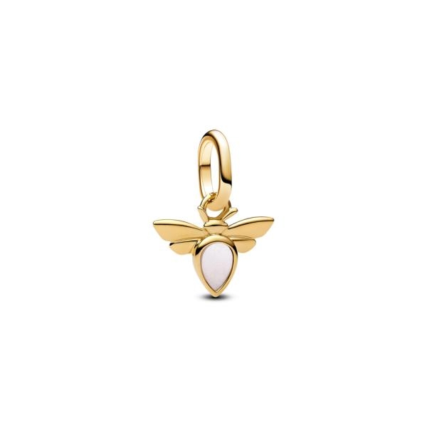 Pandora ékszer ME fehér shine méhecske mini függő charm 763826C01