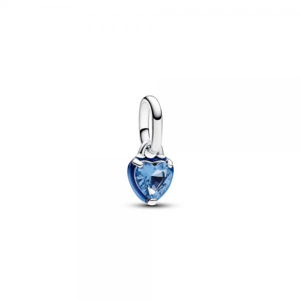 Pandora ékszer ME kék chakra szív ezüst mini függő charm 793042C02