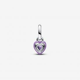 Pandora ékszer ME lila chakra szív ezüst mini függő charm 793042C04