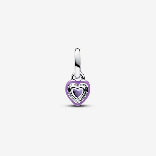 Pandora ékszer ME lila chakra szív ezüst mini függő charm 793042C04