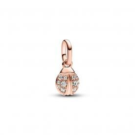 Pandora ékszer ME rozé katicabogár mini függő charm 783043C01