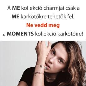 Pandora ékszer ME styling Savage rozé feliratos láncszem 789659C00