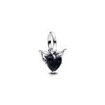 Pandora ékszer ME szárnyas fekete szív mini függő charm 793626C01