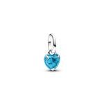Pandora ékszer ME türkiz szív mini függő ezüst charm 793827C01
