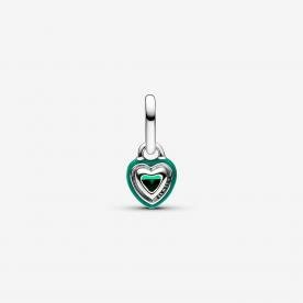 Pandora ékszer ME zöld chakra szív ezüst mini függő charm 793042C03