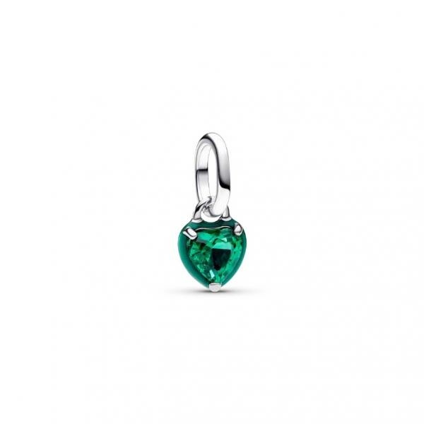 Pandora ékszer ME zöld chakra szív ezüst mini függő charm 793042C03