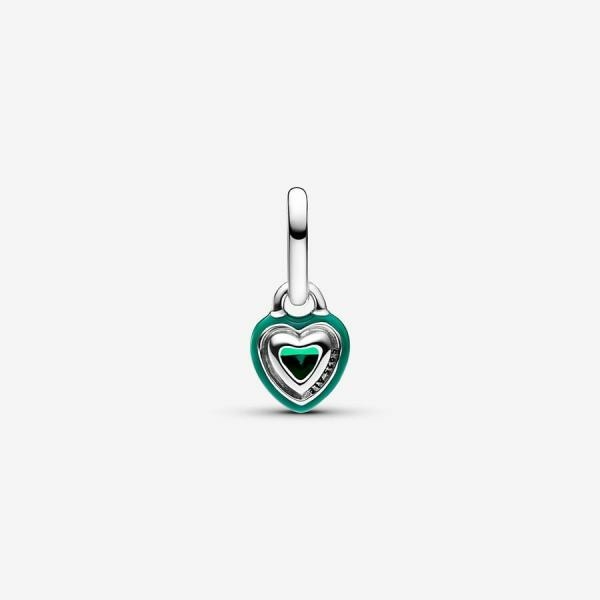 Pandora ékszer ME zöld chakra szív ezüst mini függő charm 793042C03