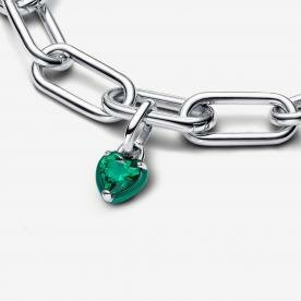 Pandora ékszer ME zöld chakra szív ezüst mini függő charm 793042C03