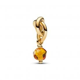 Pandora ékszer Méz színű örökkévalóság kör függő shine charm 763462C11