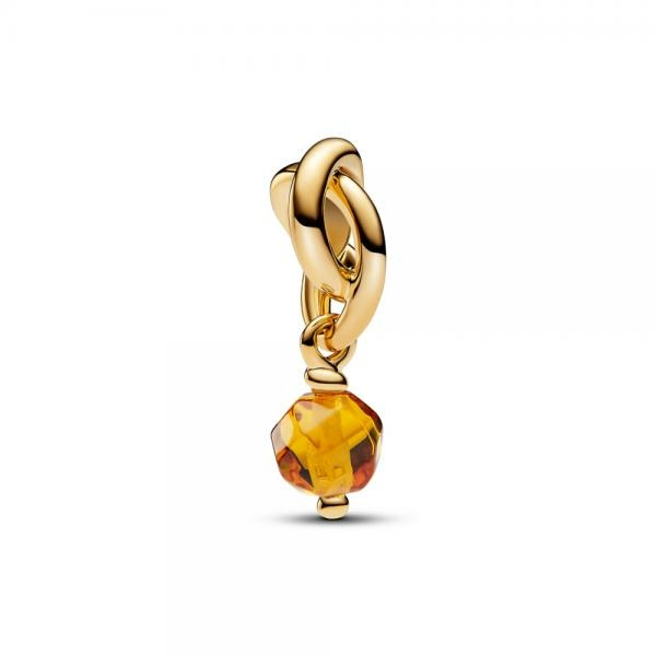 Pandora ékszer Méz színű örökkévalóság kör függő shine charm 763462C11