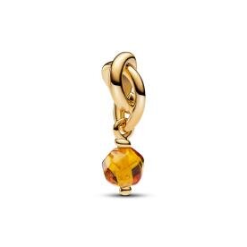 Pandora ékszer Méz színű örökkévalóság kör függő shine charm 763462C11