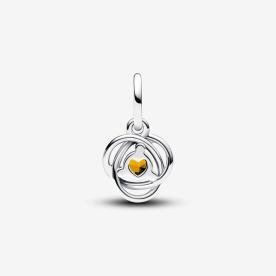 Pandora ékszer Méz színű örökkévalóság körök függő ezüst charm 793125C11