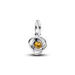 Pandora ékszer Méz színű örökkévalóság körök függő ezüst charm 793125C11