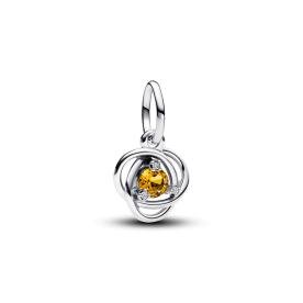 Pandora ékszer Méz színű örökkévalóság körök függő ezüst charm 793125C11