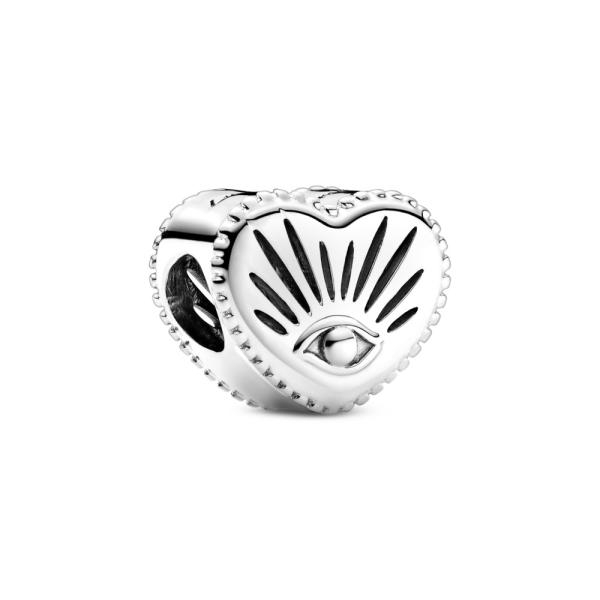 Pandora ékszer Misztikus szív ezüst charm 799179C00
