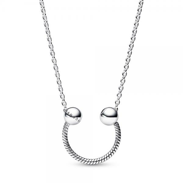 Pandora ékszer Moments ezüst nyaklánc lópatkó medállal 392747C00-45