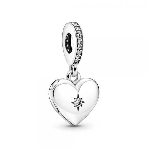 Pandora ékszer Nyitható szív függő ezüst charm 799537C01
