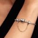 Pandora ékszer Nyújtott szemű bicolor biztonsági lánc 763904C00-05