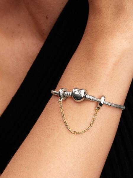 Pandora ékszer Nyújtott szemű bicolor biztonsági lánc 763904C00-05