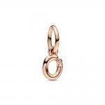 Pandora ékszer O betű rozé függő charm 782468C01