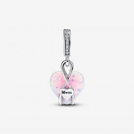Pandora ékszer Opálfényű szív függő ezüst charm 793202C01