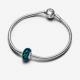 Pandora ékszer Opálfényű zöld muránói üveg ezüst charm 791691C04