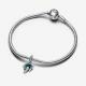 Pandora ékszer Opálfényű zöld pálmafa függő ezüst charm 793352C01