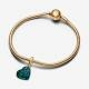 Pandora ékszer Opálfényű zöld szív shine charm 763348C01