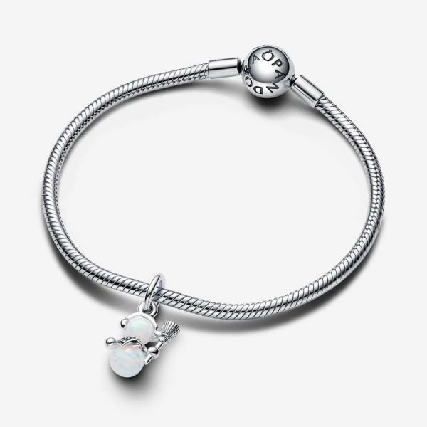 Pandora ékszer Opálos hóember függő ezüst charm 792981C01