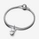 Pandora ékszer Opálos hóember függő ezüst charm 792981C01
