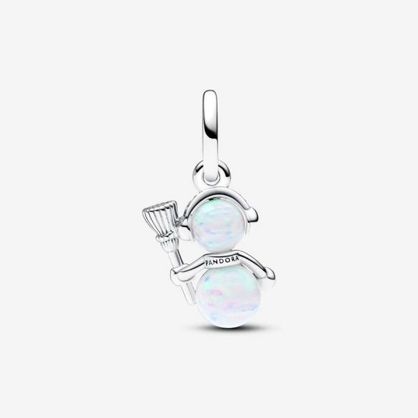 Pandora ékszer Opálos hóember függő ezüst charm 792981C01