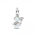 Pandora ékszer Opálos hóember függő ezüst charm 792981C01