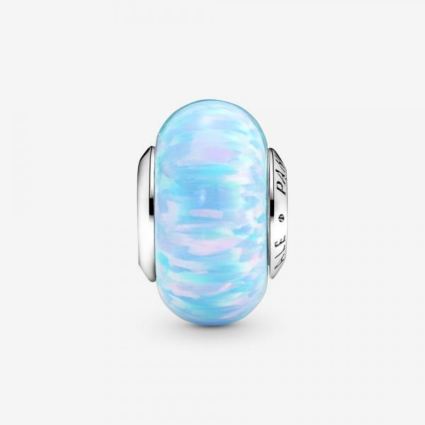 Pandora ékszer Opálos óceán kék muránói üveg charm 791691C01